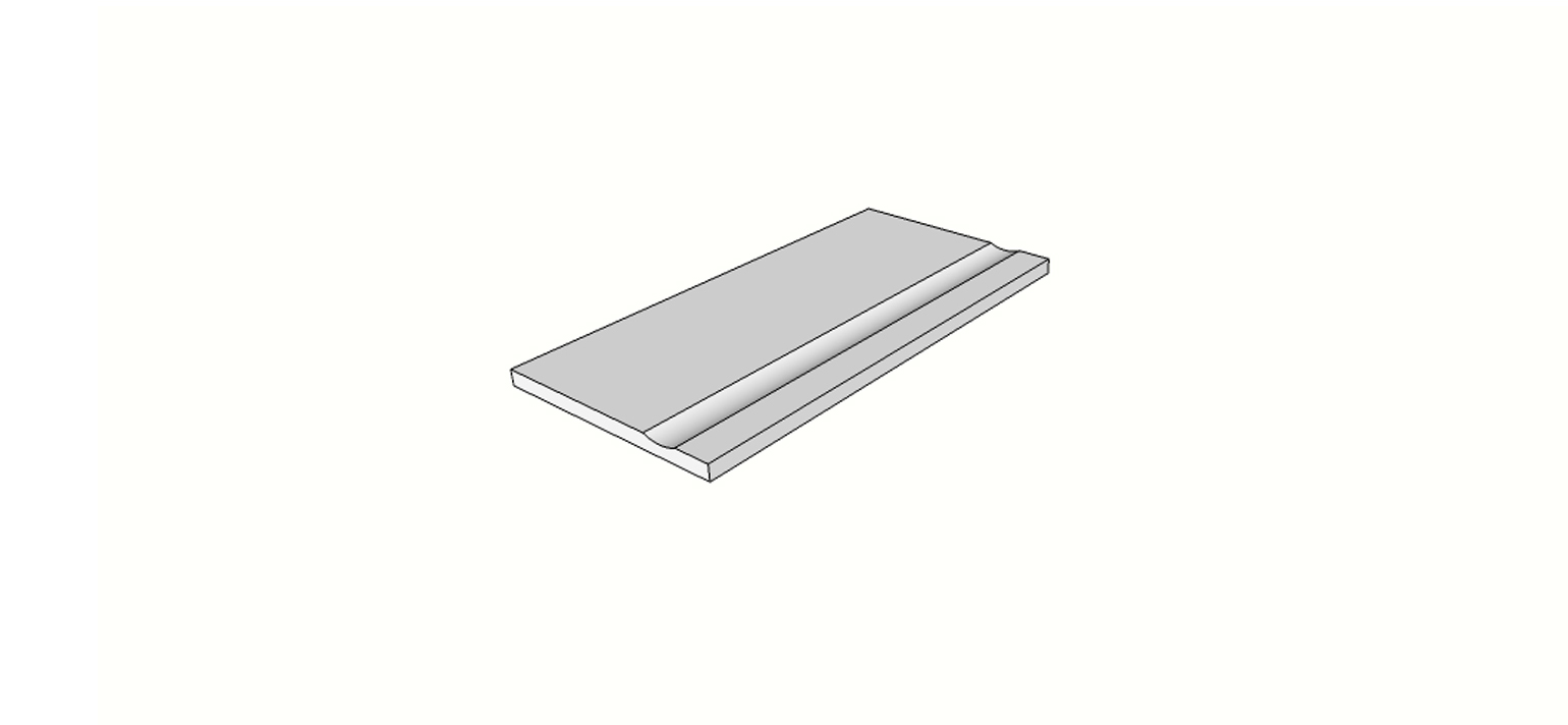 Inneneckstein (2 Stk.) mit 1/4 abgerundeter Antirutschkante <span style="white-space:nowrap;">30x60 cm</span>   <span style="white-space:nowrap;">st. 20mm</span>