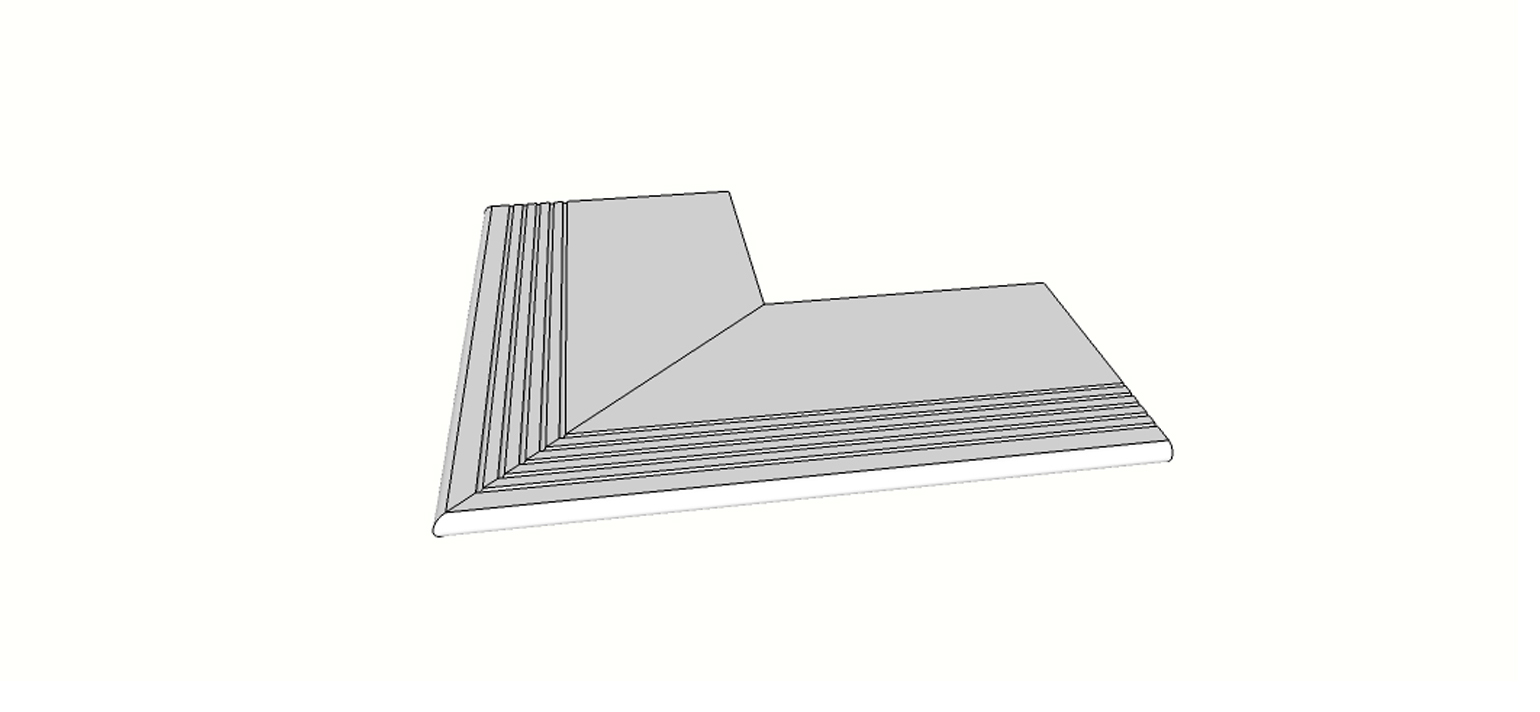 Außeneckstein (2 Stk.) mit 1/2 abgerundeter Kante und Rille <span style="white-space:nowrap;">30x60 cm</span>   <span style="white-space:nowrap;">st. 20mm</span>