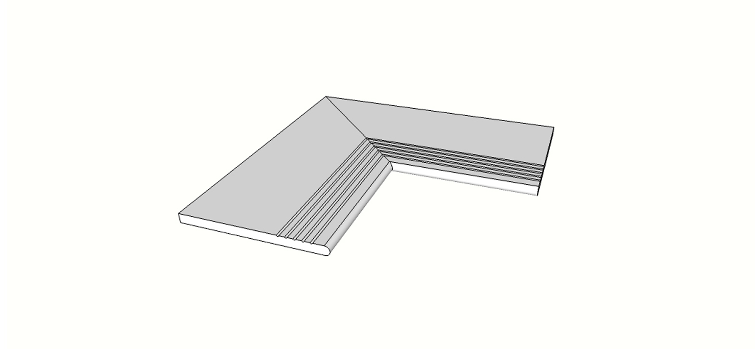 Inneneckstein (2 Stk.) mit 1/2 abgerundeter Antirutschkante <span style="white-space:nowrap;">30x60 cm</span>   <span style="white-space:nowrap;">st. 20mm</span>