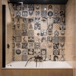 Badewanne Indigo Azulejos-Look